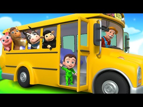 The Wheels on The Bus Song - Animal Version -  Nursery Rhymes & Kids Songs