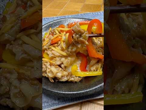 10分で作れる豚バラ青椒肉絲