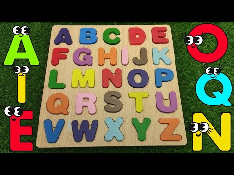 BEST Video to Learn ABC's with Puzzle l Preschool Toddler Learning Toy  Video l Wooden Puzzle