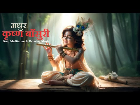 Sweet Krishna Flute Music || Deep Relaxing Music , Meditation Music, Study, Calming Music