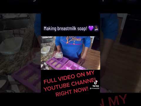 🤱🏾MAKING BREASTMILK SOAP VIDEO ON MY CHANNEL NOW!!!  #breastmilk #babygirl #howtomake #momlife