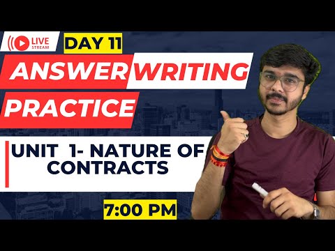 LIVE Answer Writing Business Laws DAY 11