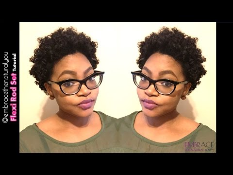 Flexi Rod Set on Short Natural Hair