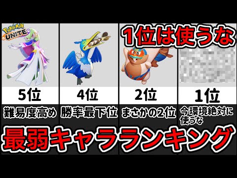 【1位は使うな】最弱キャラランキング！ランクで使うと厳しいキャラ5体解説【ポケモンユナイト】