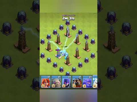 Max Ice Golem vs hidden tesla #shortsvideo #coc #clashofclans #shortvideo #youtubeshorts #shorts