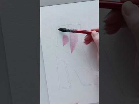 HOW TO PAINT PINK BOOTS #freetutorial #shoedesign