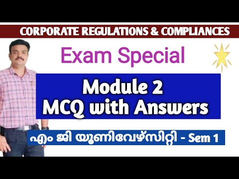 Module 2/Corporate Regulations & Compliances/Multiple Choice Questions with Answers/MG University