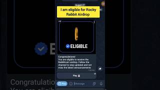 I am Eligible For Rocky Rabbit Airdrop | Eligibility criteria | New Task For Rocky Rabbit