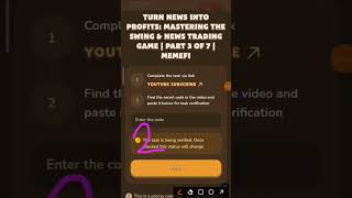 memefi new video code today | TURN NEWS INTO PROFITS: MASTERING THE SWING & NEWS TRADING GAME PART 3