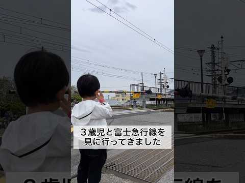 富士急行線を見つめる３歳児 #shorts #3歳