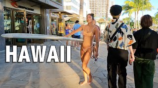 6 HOURS - Walking on the Beach and Streets of Waikiki 🌴 HAWAII PEOPLE 🌴 #vacation #walkingtour #oahu