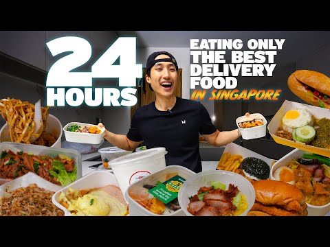 Eating ONLY Top-Rated Delivery Food for 24 Hours! | Best Delivery Food Options in Singapore!