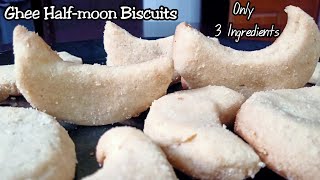 Ghee Half moon Biscuits | Half moon Biscuits Recipe | Chand Biscuits | Aishu's kichen