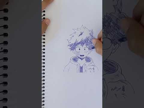 Drawing Midoriya 😧 kk #bokunohero #drawingbokunohero #midoriya #shorts