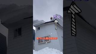 雪下ろしで、知らぬ間に屋根の端っこに立っていた時の反応がこちら　#shorts