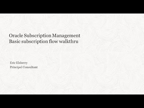 Oracle Cloud Order Mgmt to Subscription Mgmt integration demo