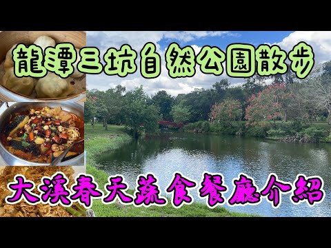 (桃園之旅1)三坑自然生態公園散步素食大溪春天蔬食餐廳開箱介紹