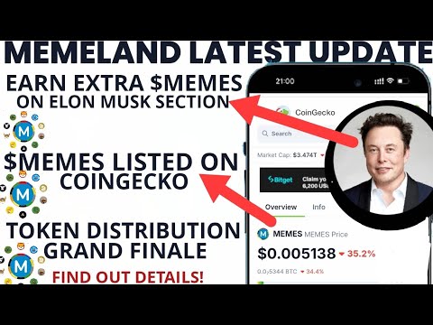 MEMELAND LATEST UPDATE | $MEMES LISTED ON COINGECKO | EARN EXTRA $MEMES | DISTRIBUTION GRAND FINALE