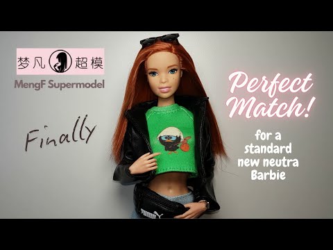 New color for the MengF fashion doll body - Finally a true Barbie new neutra Skin Color match!!!