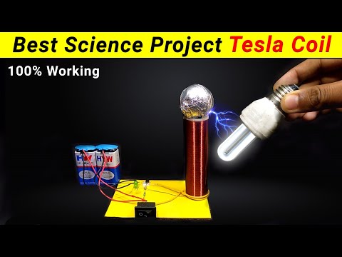 How to make a Tesla Coil at Home || Wireless Electricity || Inspire Award Project | Science Project