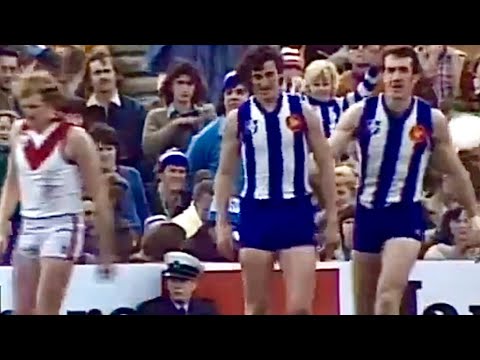 1977 Round 22 VFL Nth Melb v Sth Melb at Arden St.