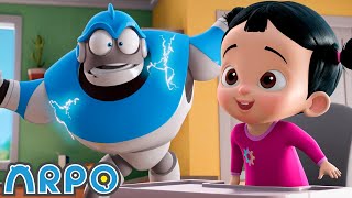 Arpo Robot Babysitter | The New Kid in Town! | Funny Cartoons for Kids | Arpo the Robot