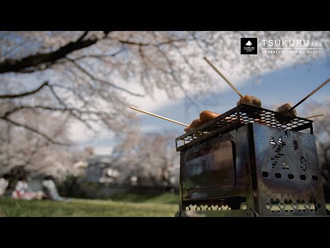 B6君を持って桜の木の下でお花見BBQ！ ┃ OHANAMI + B6KUN