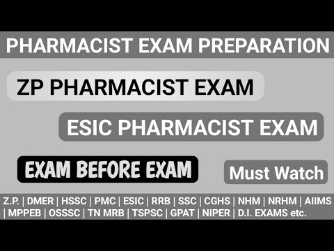 ESIC Pharmacist exam preparation | ZP Pharmacist exam preparation |IBPS Pattern Pharmacist questions