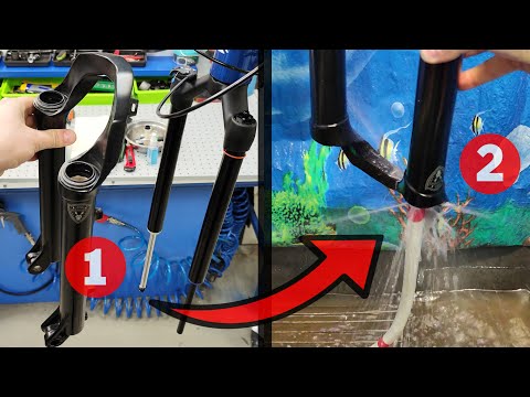 How to service an MTB suspension fork without removing it from the bike. ASMR