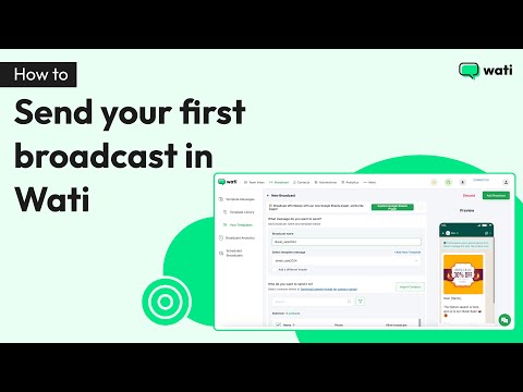 How to send your first broadcast in Wati