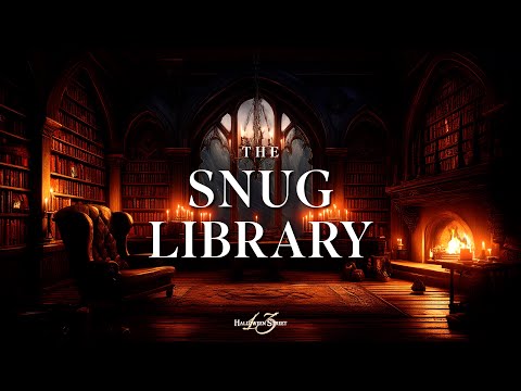 🔥 The Snug Library 🔥 8 Hrs of Ambient Rain and Fire Crackling Sounds for Relaxation