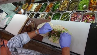 FALAFEL SANDWICH WRAP (with Falafel Recipe making Process) - Middle Eastern Food at "Hummy Yummy"...