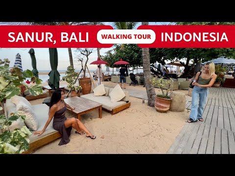 SANUR BALI today 🇮🇩 Sanur beach Bali WALKING tour | Bali 2024 Indonesia