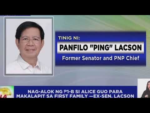 LACSON NAALARMA DAHIL SA SUHOL NA 1 BILLION NI ALICE GUO