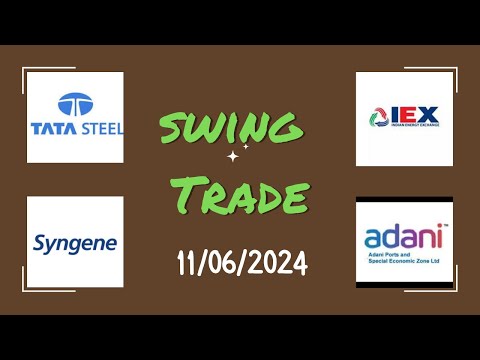 swing trade for 11th June 2024 | #tatasteel #iex #syngene #adaniport #swingtrade