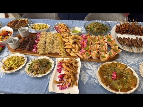 Cooked a large table of dishes to entertain dozens of colleagues of my husband