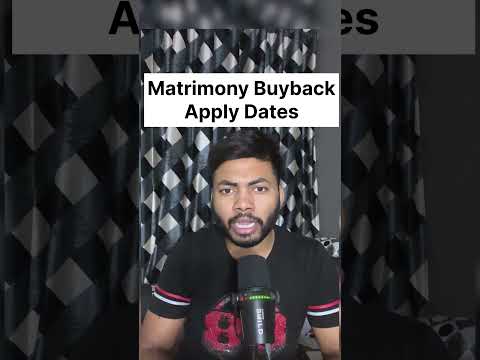 Matrimony Buyback Apply Dates🔥| One Share Strategy #buyback #stockmarket #shorts