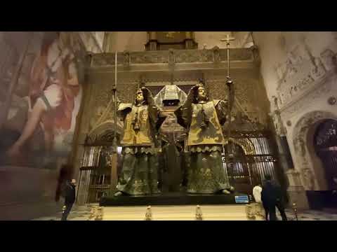 Paying Respects at Tomb of Christopher Columbus, Seville Cathedral