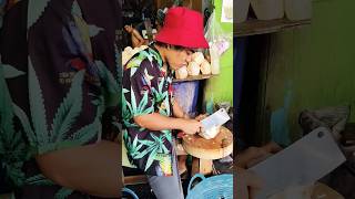 A Man Cutting Coconut !!  Bangkok  !! Thailand []