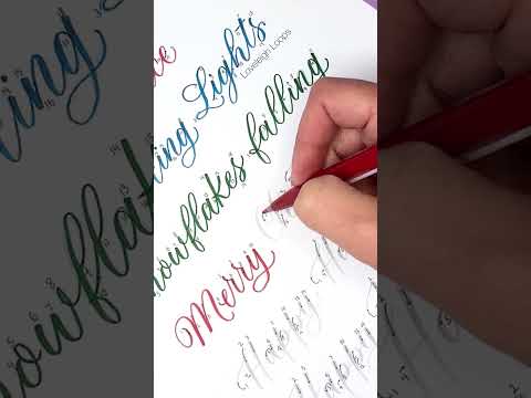 Merry Christmas 💕 Written with our Calligraphy Skool Worksheet ✨ Get Instant Access! #calligraphy