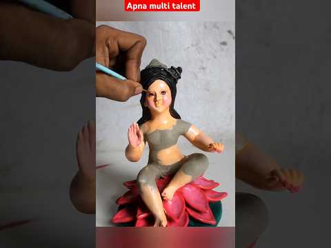 बाल रूप लक्ष्मी माता बनाने सीखें || Laxmi Mata idol making #Shorts