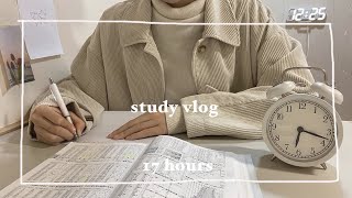 \ study vlog / 17時間勉強した日. タイムラプス. 高校生