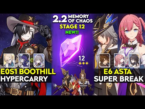 E0S1 Boothill Hypercarry & E6 Asta Super Break | MOC 12 v2.2 | Honkai Star Rail.