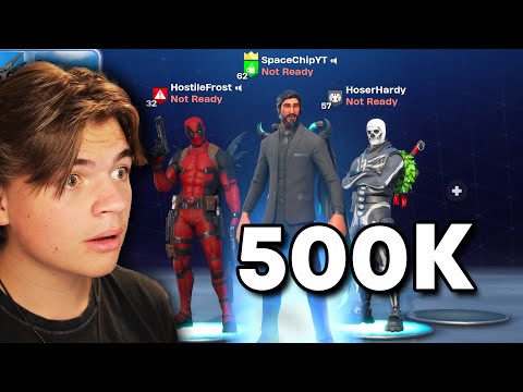 Playing Fornite Until I get 500,000 Subs