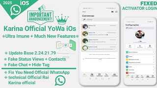 [NOVO IOS WA 🎉] MELHOR WHATSAPP IMUNE PRIMÁRIO SECUNDÁRIO ATUALIZADO | KARINA OFFICIAL IOS WHATSAPP