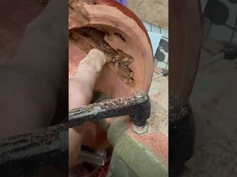 Wood Turning Red Cedar Bowl has some issues, what to do #Shorts