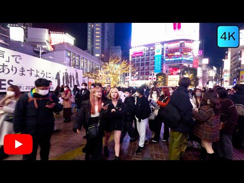 Amazing Night Walk at Shibuya Tokyo Japan [4K] – SHIBUYA SCRAMBLE CROSSING (2023)