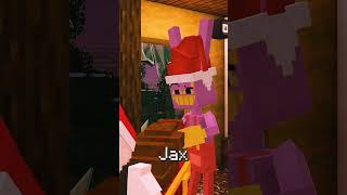 Minecraft But Pomni And Jax With Santa Claus In Christmas!! 😂😱 #minecraft