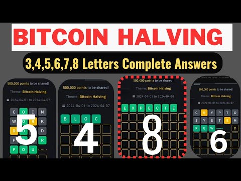 Binance words of the day Bitcoin Halving | Bitcoin Halving Theme Wodl Answers #binancewordoftheday