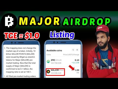 Major Airdrop TGE ｜ Major Value = $1.4 ｜ Major New updates｜ Major snapshot｜ Major New Airdrop 💵